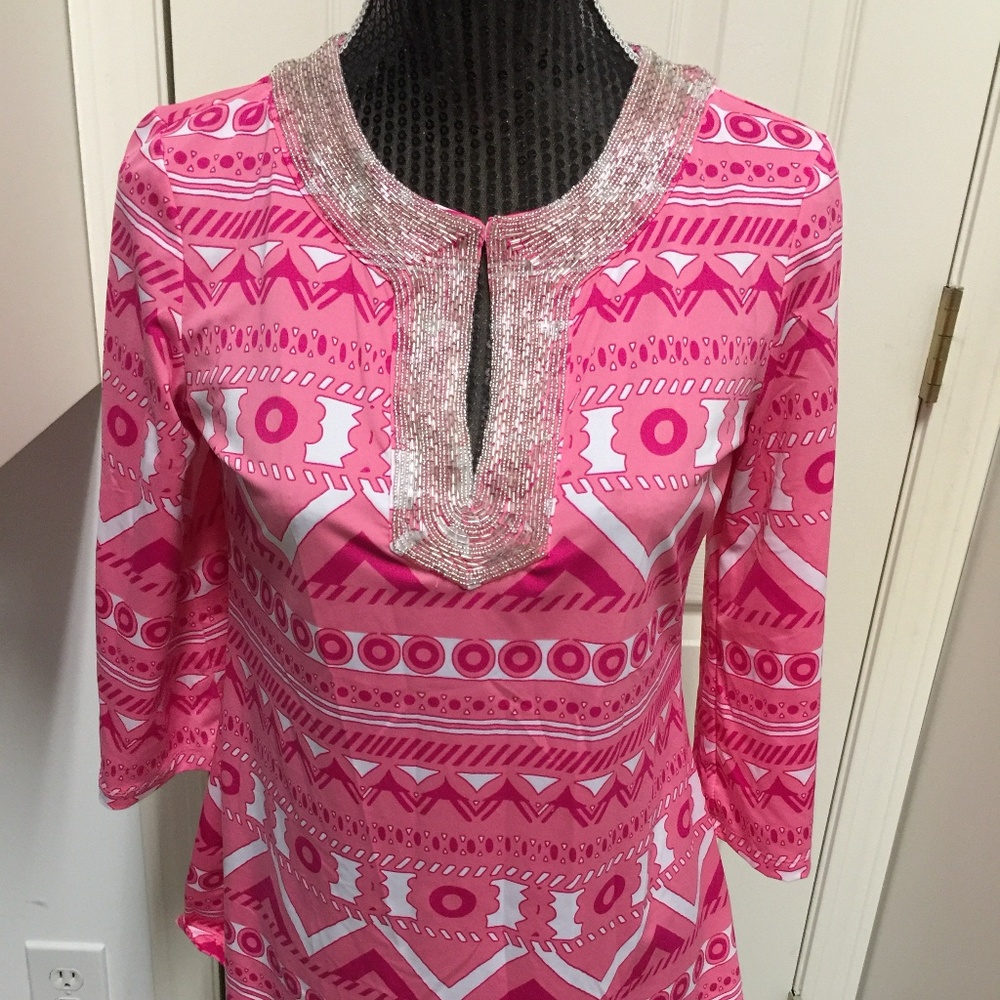 INC Top Blouse SZ M w/ Sequins